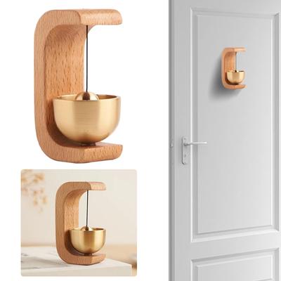 Magnetic Wooden Wind Chimes Wireless Doorbell Entrance Decorative Home Opening Hanging Decorations Door Bell for Home Decor