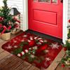 Candy Cane Shaped Christmas Welcome Mat Washable Rug For Living Room Bedroom Bathroom Kitchen Indoor Outdoor Home Decor
