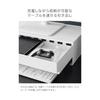 Monitor stand with drawer that can also fit game controllers Tower White Living computer stand Yamazaki Jitsugyo PC rack Shelf Desk top Monitor stand