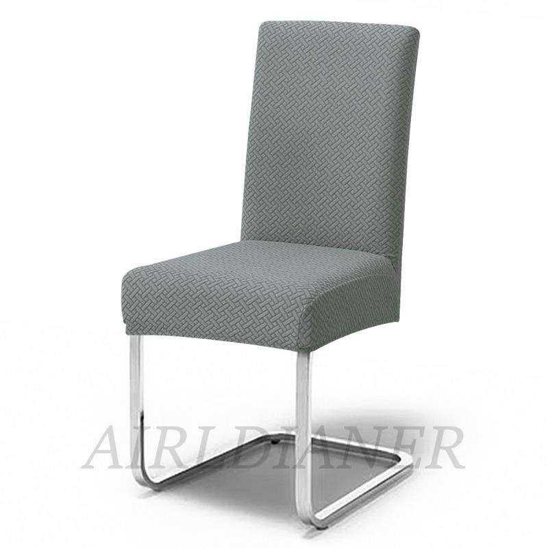 Thick Jacquard Chair Covers T-shaped Pattern Chair Seat Case Elastic Dining Chair Protector Office Restaurant Universal Size