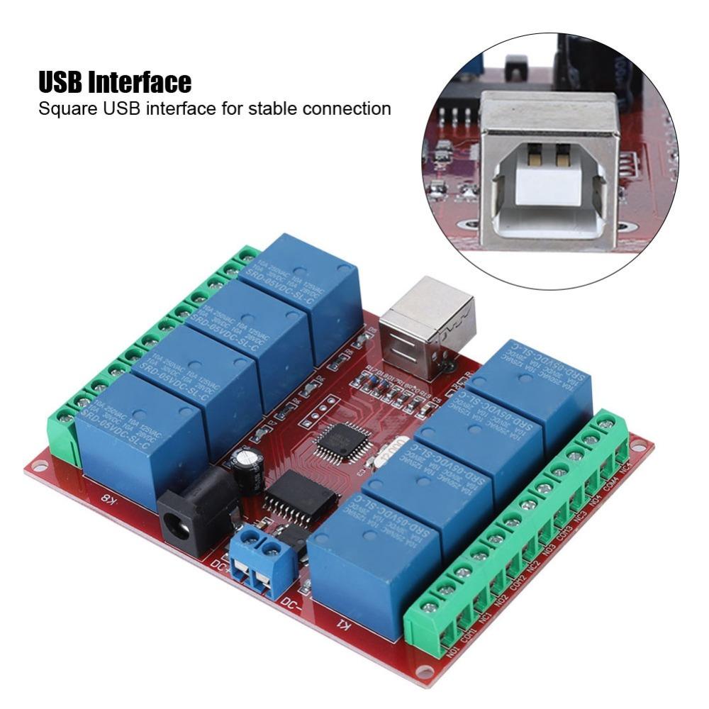 5V DC USB Relay Module 8-Channel Intelligent Control Module Computer Control Module USB Control