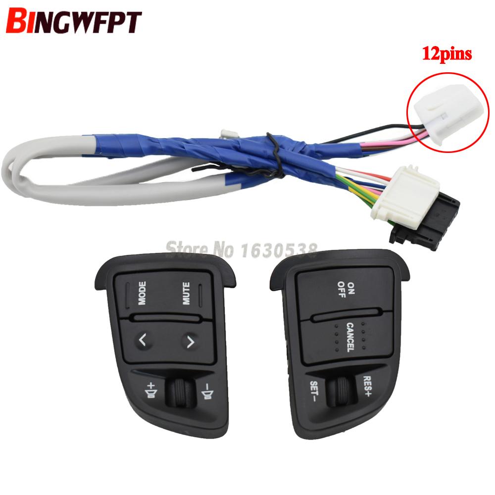 Multi Function Steering Wheel Audio Cruise Control Buttons For Kia Sportage SL Wth Backlight Button Switch & Bluetooth Panel Switch-12pins