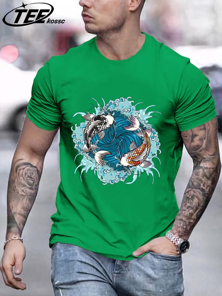Japanese Harajuku Waves Koimen T Shirt Fashion Casual Short Sleeve Cotton Vintage Tee Shirts Hip Hop Crewneck Unisex Clothes