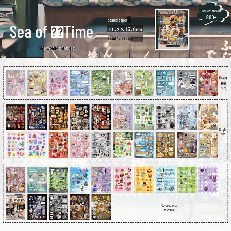 

Книга наклеек «Падающие сны»: Ежедневник и высечки для DIY-декора