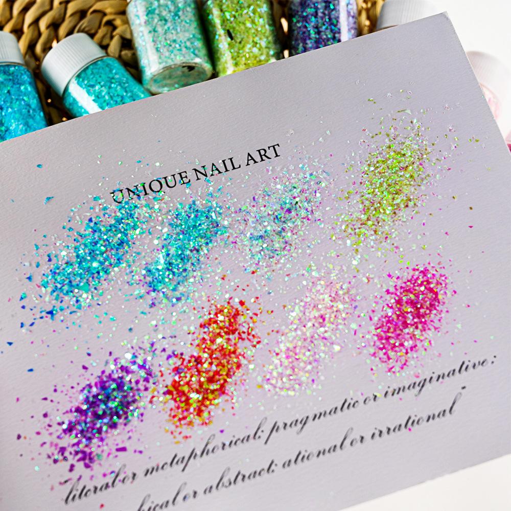 Συμφωνία Ακανόνιστα Πούλιες Μπουκαλάκι 20ml DIY Εποξειδική Άμμος Κινούμενη Μακιγιάζ Ματιών Τέχνη Νυχιών Κοσμήματα Γκλίτερ Πούλιες