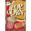 Retro Metal Wall Art Popcorn Cinema, Vintage Bar Decor