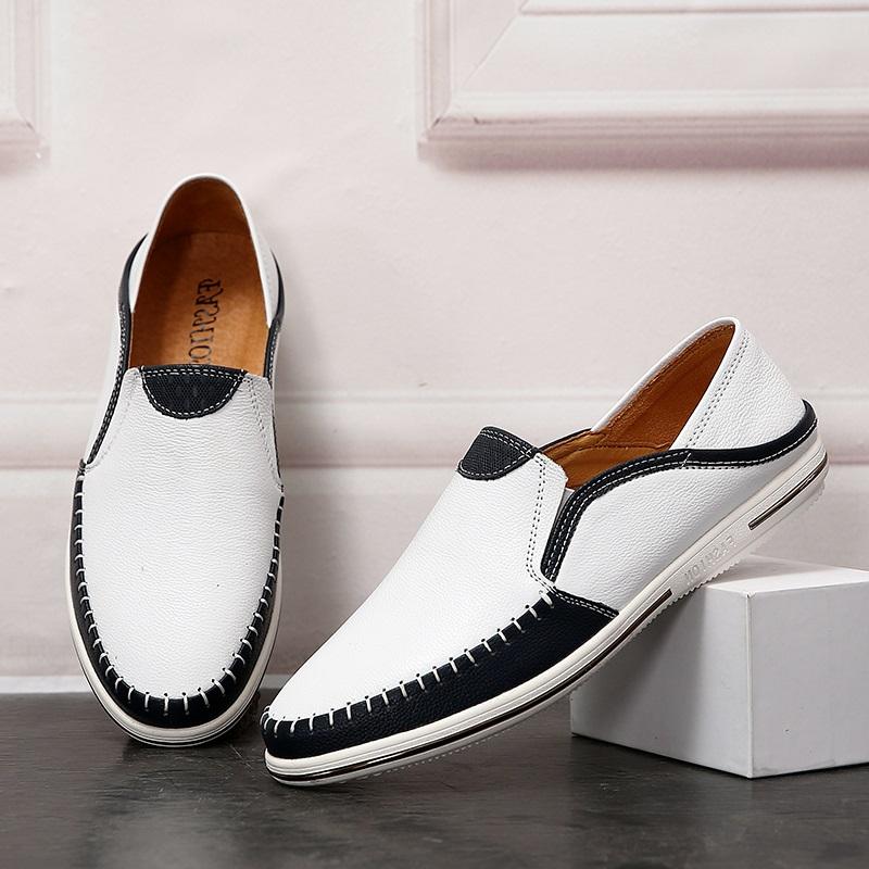 Fashion Designer Men's Genuine Leather Loafter Soft Comfortable Leisure Shoes Male Walking Dress Wedding Footwear Zapatos Hombre