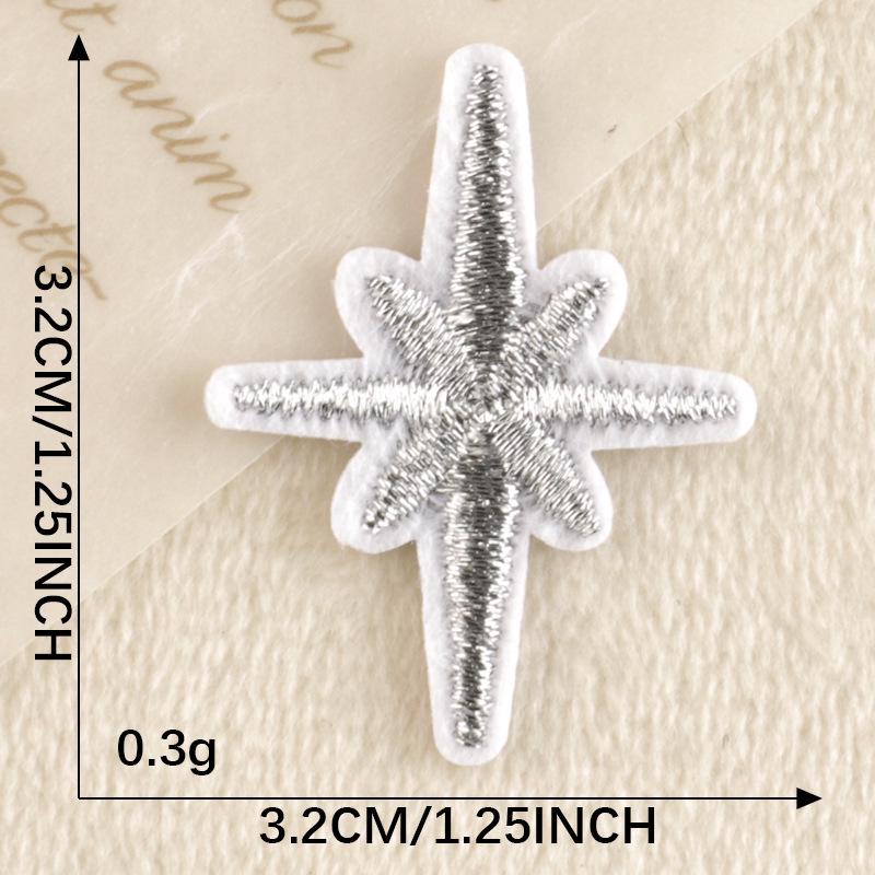 Star and Heart Embroidery Patch - Korean-Style Clothing DIY Accessory