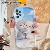 Phone Case: 2D Flat Samsung Galaxy A34 A35 M05 M06 S20 S22 S21 FE Plus 5G Protective Case, Couple Style, Two Cats Hugging, Christmas and Halloween Gif