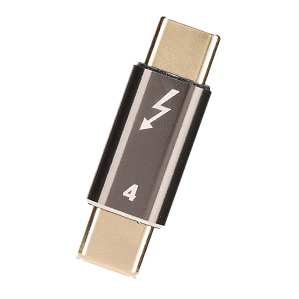 Type C Male to Type C Male Adapter Aluminium Alloy 40Gbps PD Fast Charging USB C Male to Male