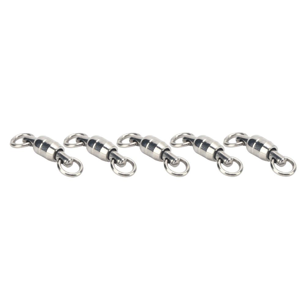 30PCS TwoWay Bearing Rotation Ring Dual Ball Fishing Connector Fishing Swivel Fishing Accessories