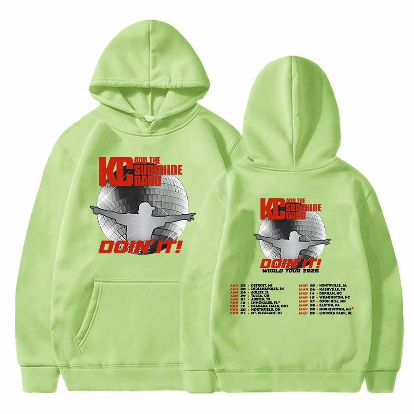 Don't It Tour 2026 Hoodies Rock Band KC and The Sunshine Sweatshirts Long Sleeve Fashion Hooded Pullovers Unisex Streetwear