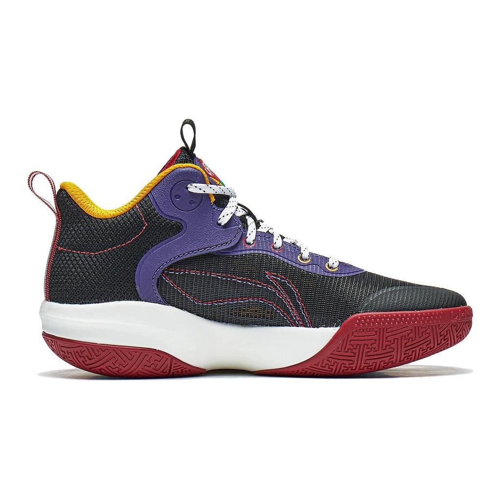 Li Ning Children Pioneer Spirit Primary 3.0 Comfortable Shock Absorption Rebound Mid-Top Basketball Shoes Kids Basketball Shoes YKBT028-53