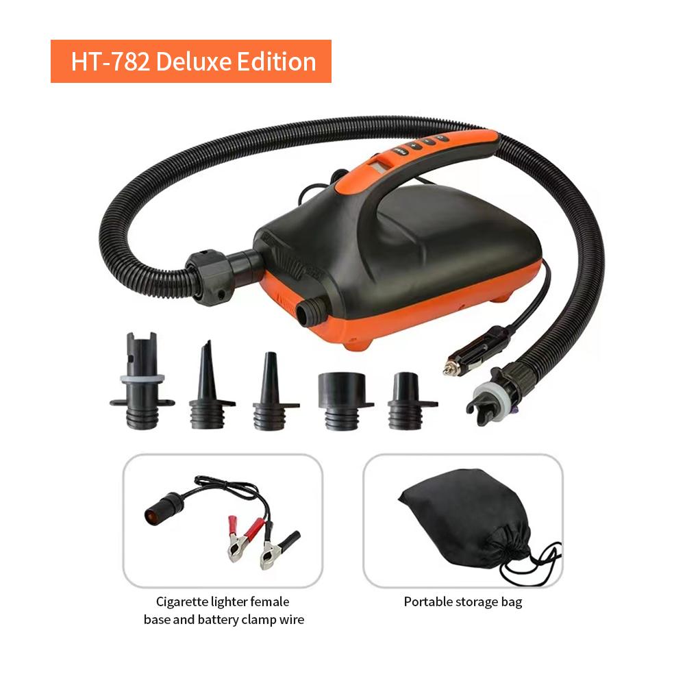 HT-782 12V High Pressure Pump Portable SUP Electric Inflator 20PSI Digital Display Air Pump for PVC Board