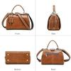 CONTACT'S Senior Genuine Leather Crossbody Bag Women Metal Frame Safty Block Handbag Female Travel Daily Gift Shoulder Bags