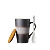 Ceramic Cup Retro Coarse Pottery Coffee Cup Creative Japanese Breakfast Cup With Spoon And Lid Gift Cup Office Cup