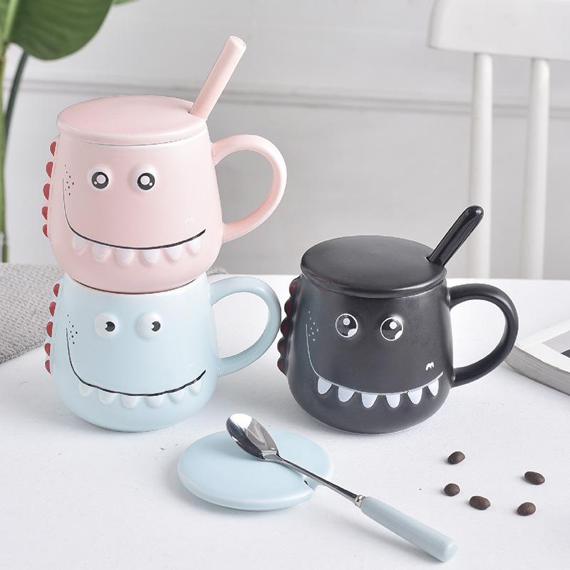 Kreative süße lustige Keramiktasse Bürogeschenk Haushaltsbecher Kaffeetasse Tasse für Wasser Paare Frühstückstasse