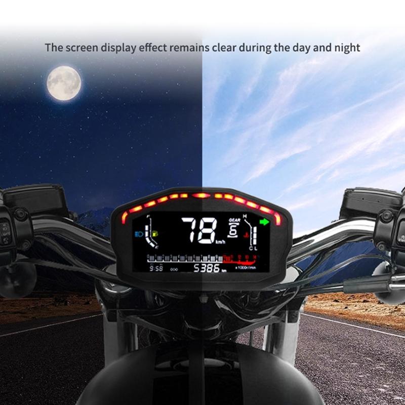 Universal Speedometer Motorcycles LED Digital Odometer 12V Meter Display Gauge