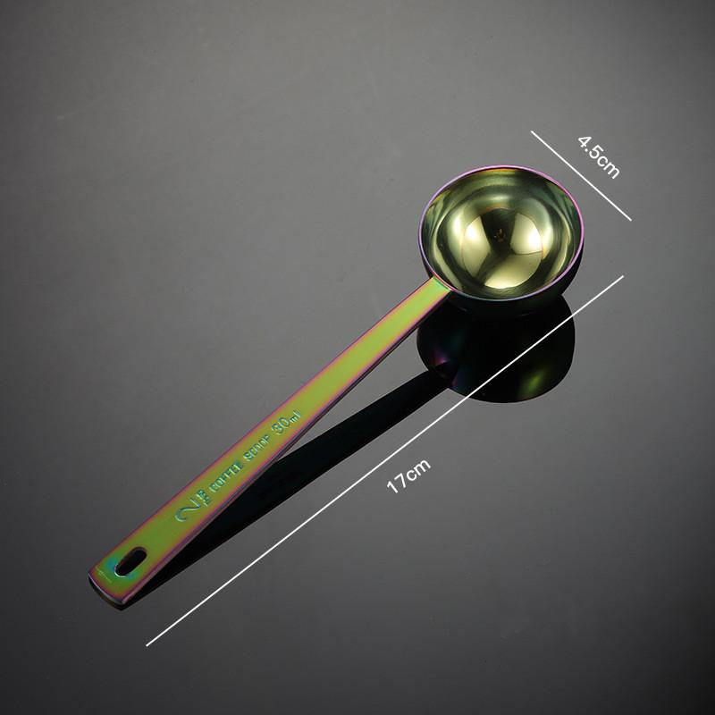 Stainless Steel Multifunctional Coffee Food Tea Measuring Spoon Kitchen Accessories Baking Tools 10-15ML Solid Color Spoons