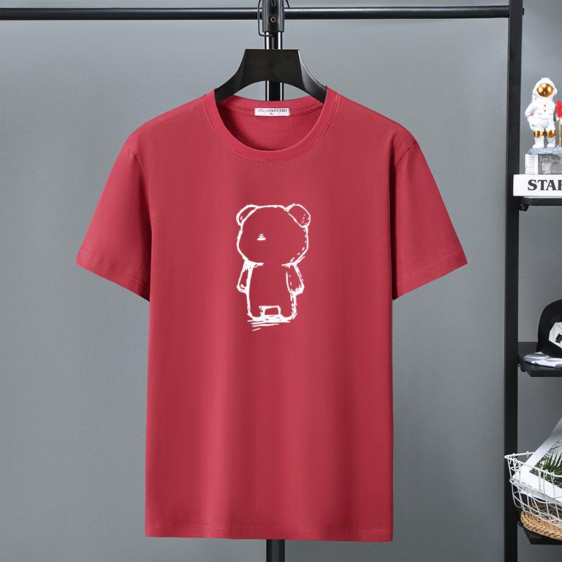 Summer Men's Plus Size T-shirt Cotton T-shirt Men Short Sleeve Tshirt Casual Tops Tees Male Shirt Crewneck