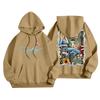 Unisex Lightweight Long Sleeve Hooded Pullover Sweatshirt with Print