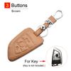 Leather Car Key Case For Bmw 1 2 3 4 5 6 7 Series Gt3 Gt5 M5 M6 X1 X2 X3 X4 X5 X6 3 Buttons Smart Remote Control Protector Cover