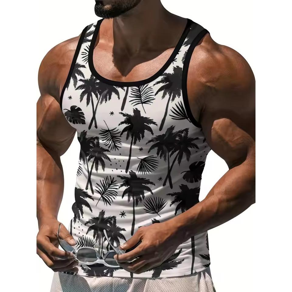 3D Print Tank Tops Men's Fashion Streetwear Vest Oversized Sleeveless Tank Top Bodybuilding Fitness Gym Man Clothing