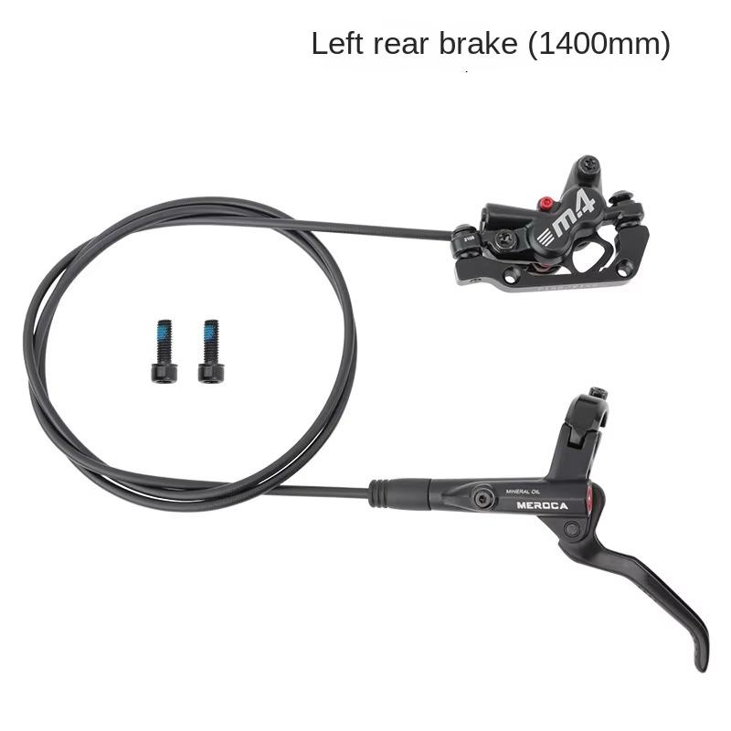 

MEROCA M4 MTB Bike Hydraulic Brake 4 piston mtb brakes bike hydraulic disc brake MT420 Cycling accessories for mountain bike Left rear