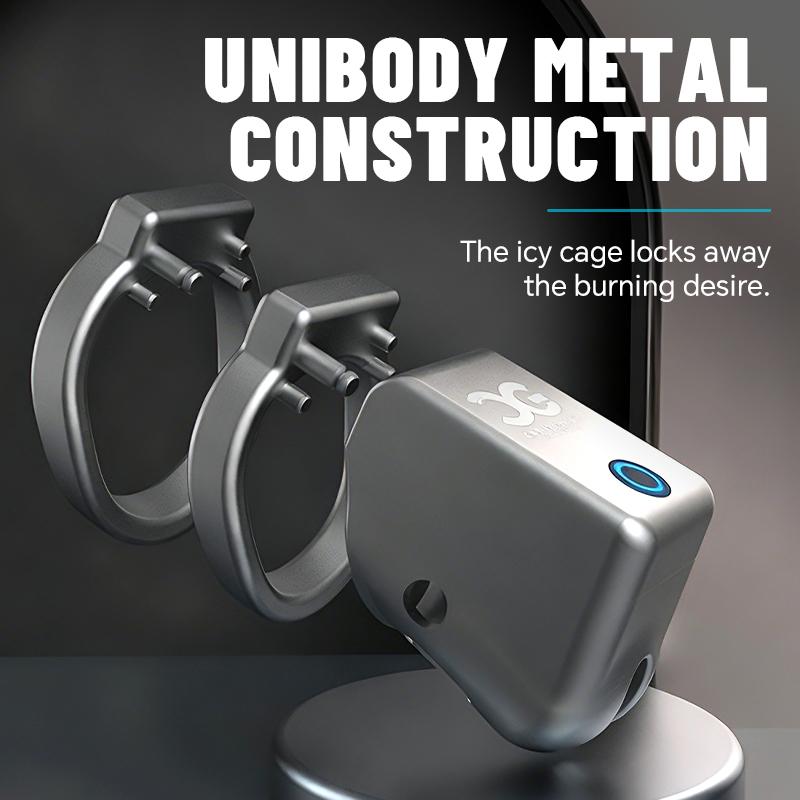 QIUI New Upgraded Vibrating Chastity Cage Smart APP Remote Control Chastity Device Male Metal Penis Cage Adult Sex Toys for Men