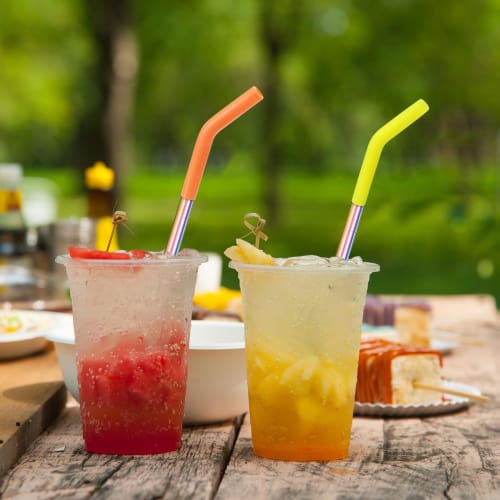 Uxcell Soft Reusable Silicone Straw Tips, Silicone Straw Elbow Tips with Metal Straw Covers for 6mm Outer Diameter Stainless Steel Straws, Sky Blue, 8