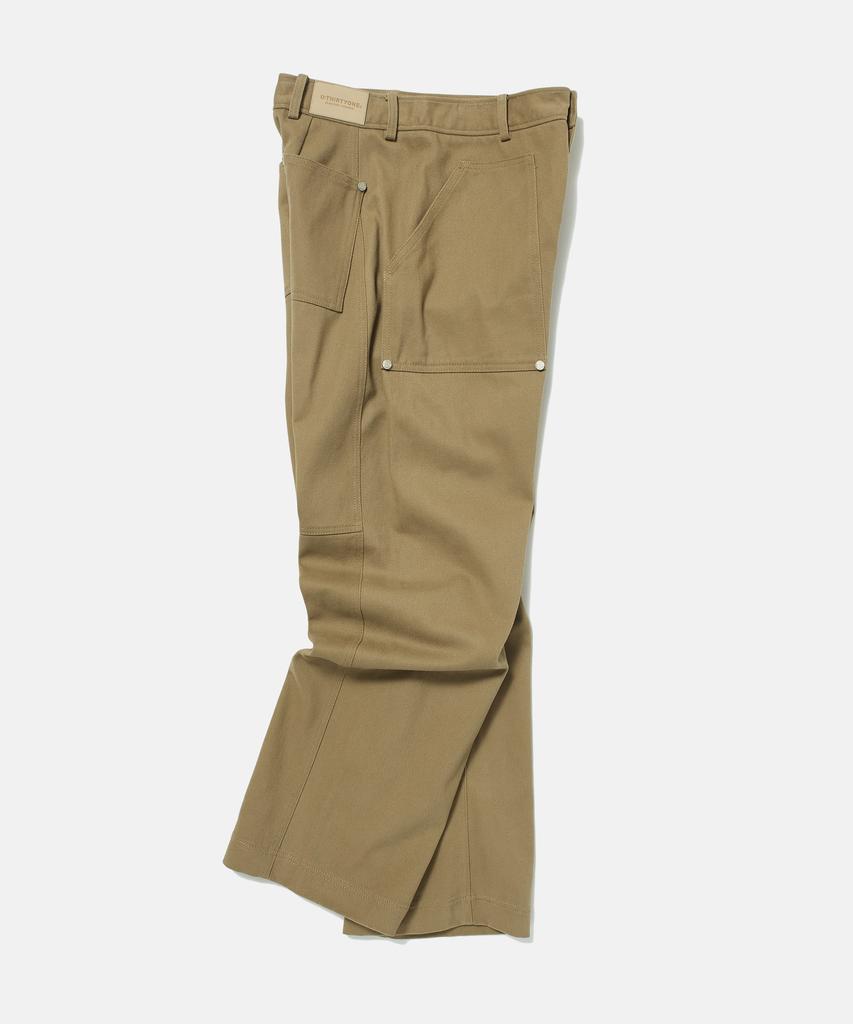 DTHIRTYONE Carpenter Curved Cotton Pants (Camel Beige)