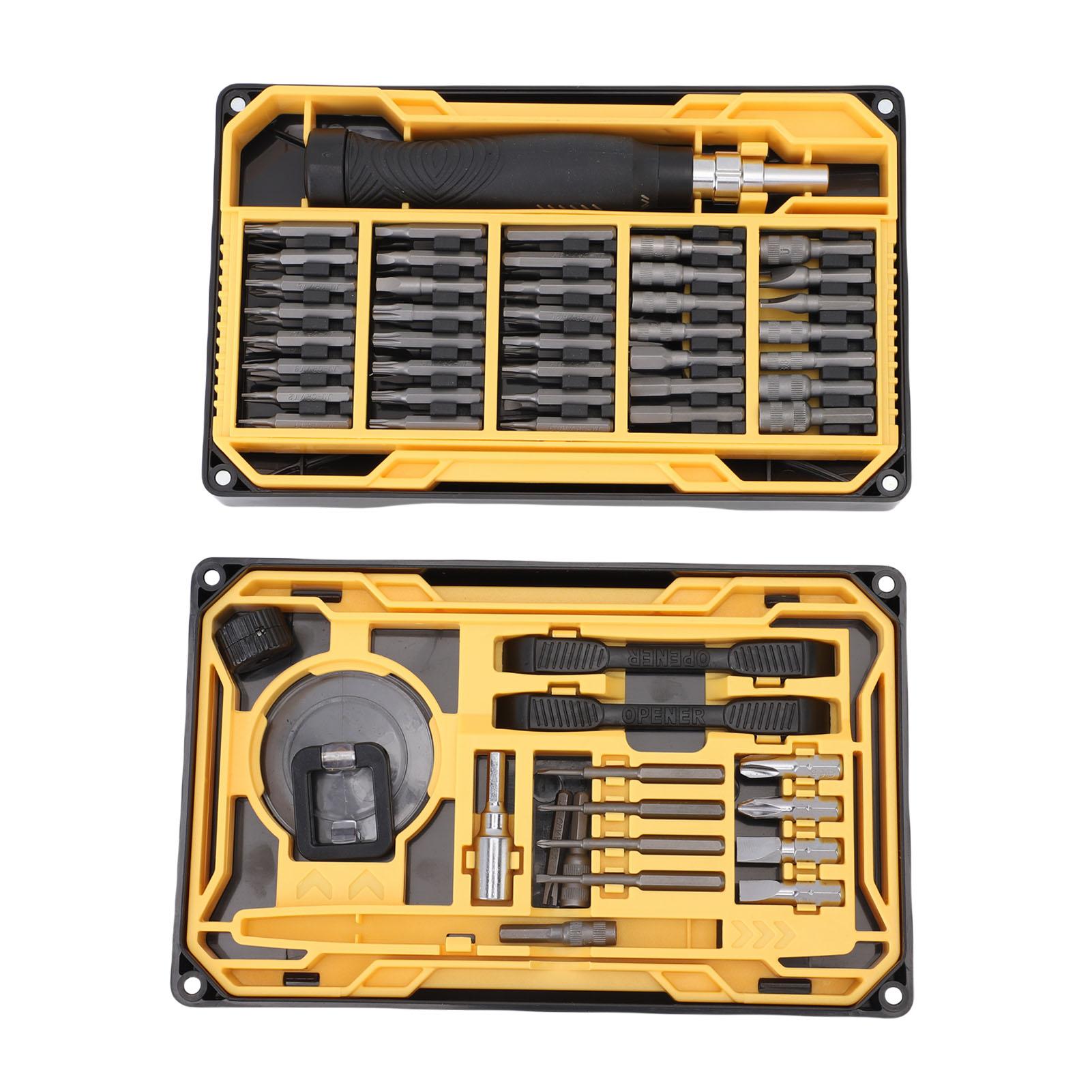 JM-8186 Precise Screwdriver Set Adjustable Torsion Reversible Screwdriver and 73 Bits with Magnetizer and Metal Tweezers
