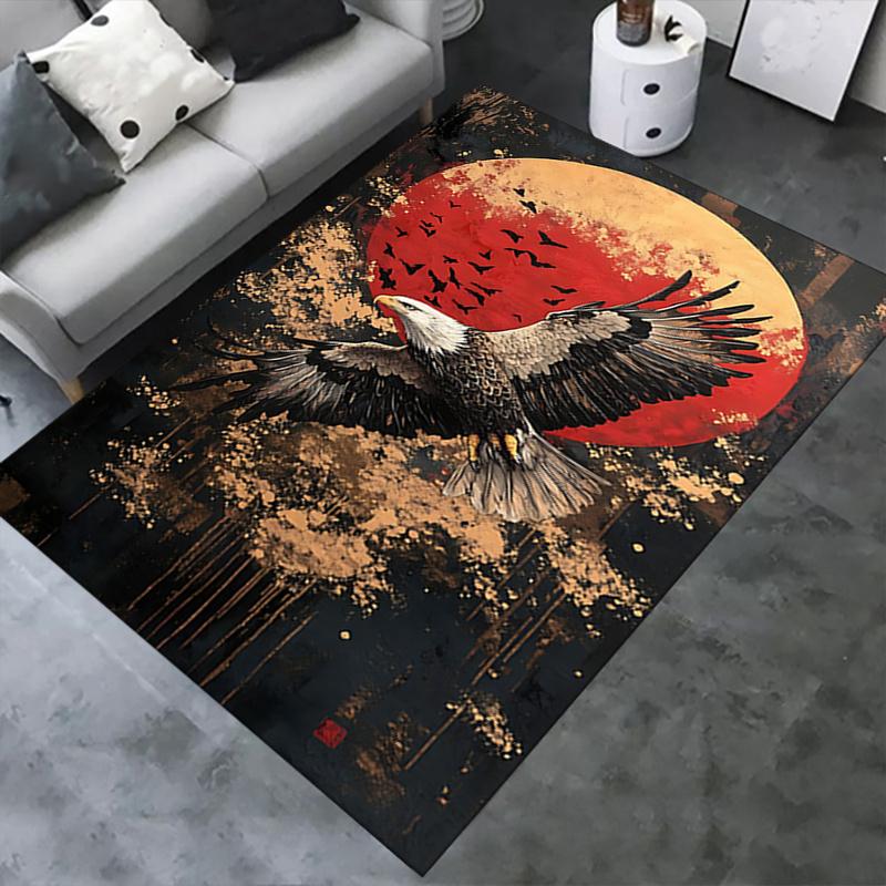 Eagle and Moon Office Chair Mat Large Desk Carpet for Home Decor, Sofa Rug, Gift Idea for Office or Living Room