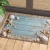 Beach Starfish Pattern Door Mat Living Room Entrance Entrance Carpet Home Decoration Kitchen Bathroom Absorbent Floor Mat