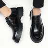 Men 4CM Platform Breathable Dress Business Formal Oxford Shoes Thick Sole Big Toe Casual Anti-Slip Comfortable Work Leather Shoe