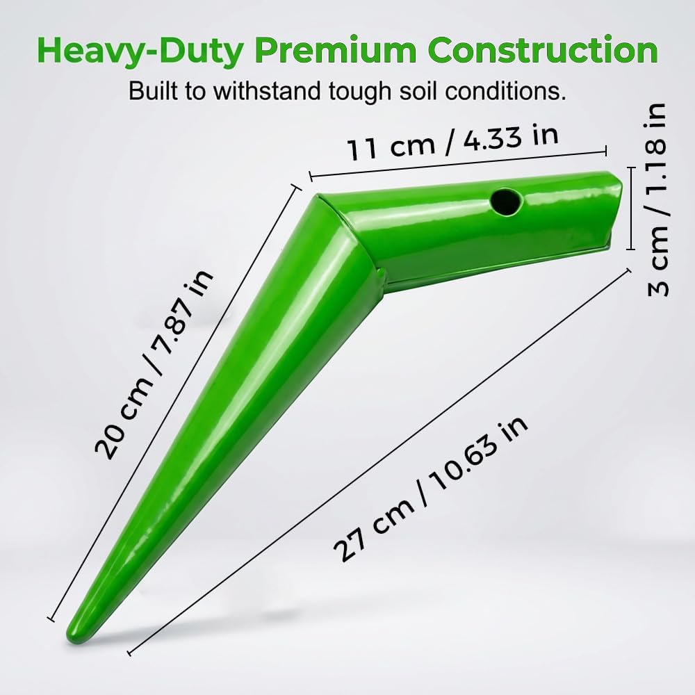 Planting hole digger, stainless steel handheld bulb planting tool, handheld garden seed digger with handle