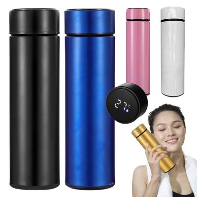 500ML LED Thermosflasche Digitale Temperaturanzeige 304 Edelstahl Smarte Thermoswasserflasche Vakuumflaschen Weihnachtsgeschenke