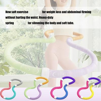 Weighted Fitness Hoops Quiet Folded Waist Toning Hoops  Belly Exercise Hoops  Waist Training Circle for Homes Gym