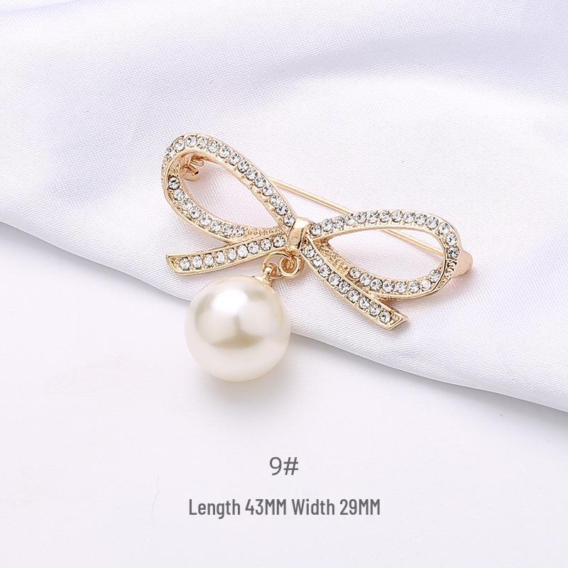 Elegant Pearl Brooch Pin for Clothes and Cardigans - Women's Accessory