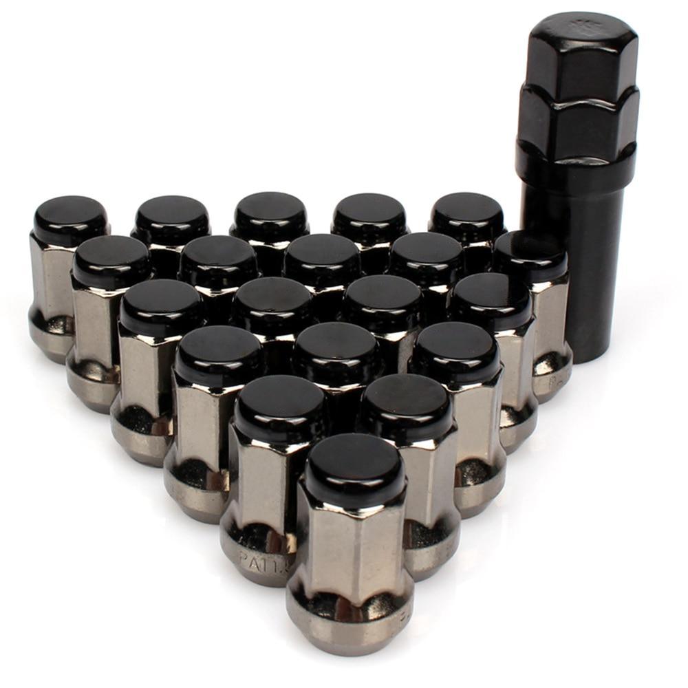 Car Wheel Lug Nuts M12x1.5/1.25 Universal Racing Tire Screw Caps Wheel Lug Nuts Extended Bolt Covers Decoration Parts 20Pcs