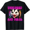 Raccoon Unhinged and Feral Funny Raccoon Feral Girl T-Shirt