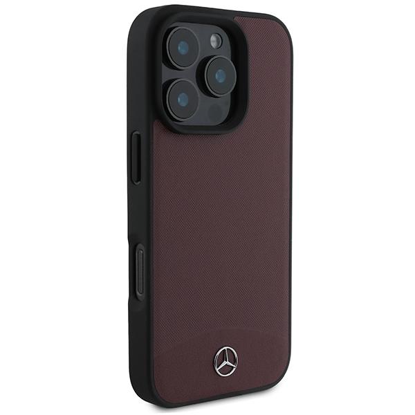 Mercedes Mehmp16L23Rbarr Iphone16 Pro 6.3 Czerwony/Red Hardcase Textured And Plain Leather Magsafe