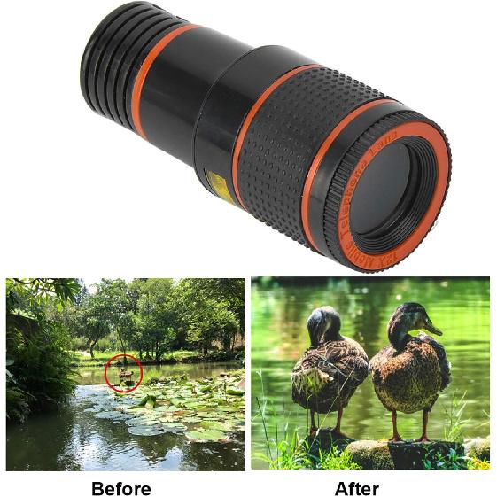 Zoom Lens Kit for Tenth Generation,Telescopic Phone Objectif,Clip On Lens Zoom,Phone Camera Lens Kit,Professional 12X Telephoto Lens Telescopic