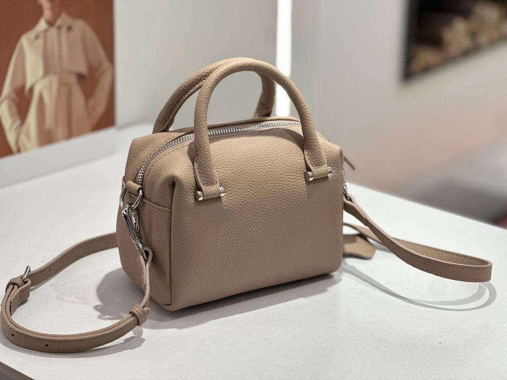 Genuine Leather Women's Candy Box Boston Pillow Crossbody Bag - New 2025 High-End Style