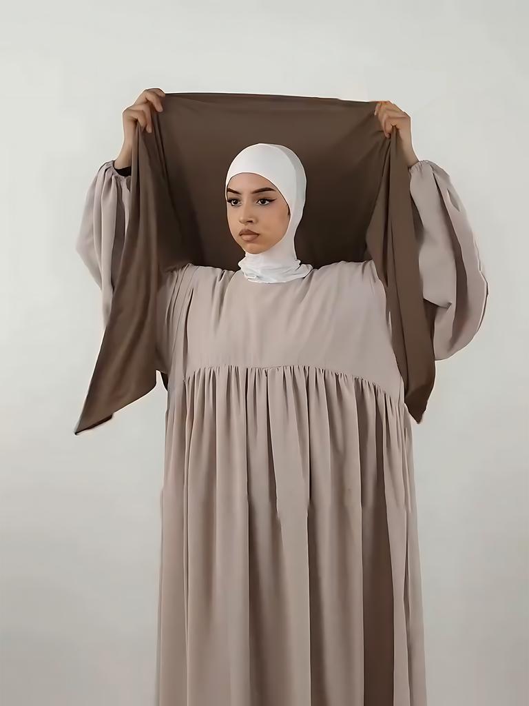 145*145cm Stor Storlek Jersey Modal Fyrkantig Sjal Stretchig Muslimsk Instant Hijab Lager Khimar Eid Islamiska Kvinnor Bön Huvudduk