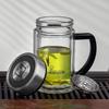 Heenoor Double-Wall Glass Tea Mug with Handle