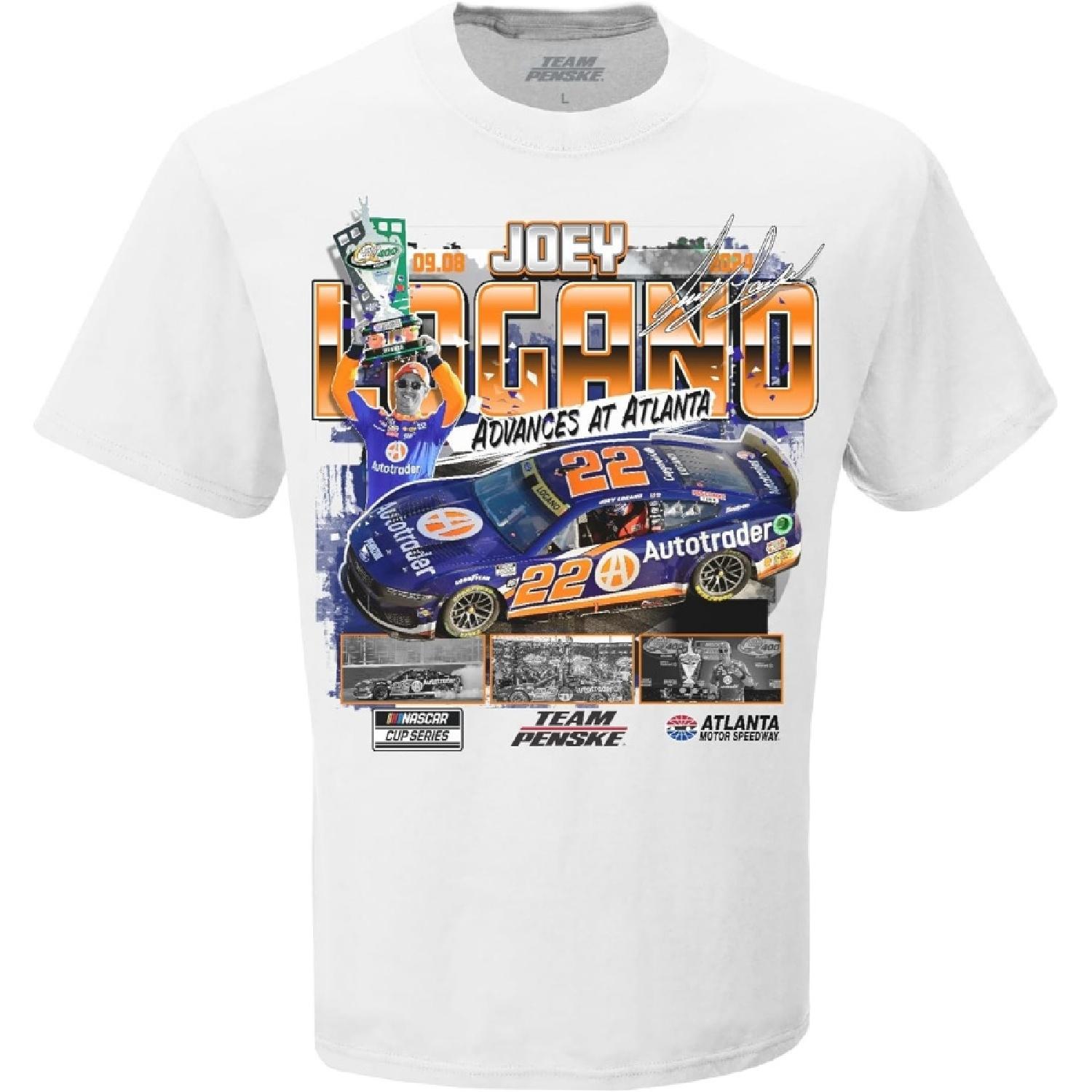 Joey Logano #22 NASCAR 2024 Quaker 400 Atlanta Winner 9.8 XXXXXL белый