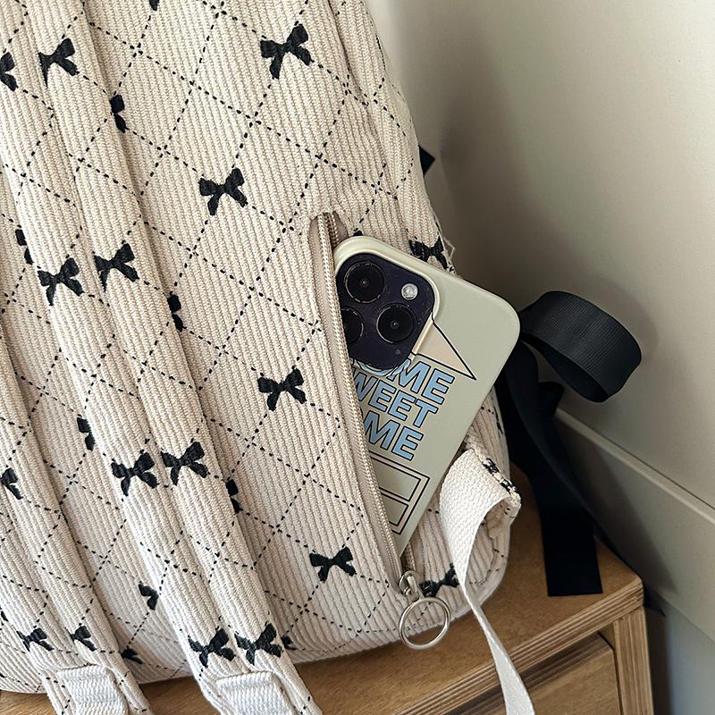 Student Schoolbag Women's Bow Large Capacity Backpack Laptop Backpack