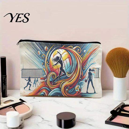 Durable Craft Supply Case Canvas Storage Bag, with Smooth Zipper, Large Capacity Portable Waterproof Makeup Organizer Pouch, Toiletry for Stationery