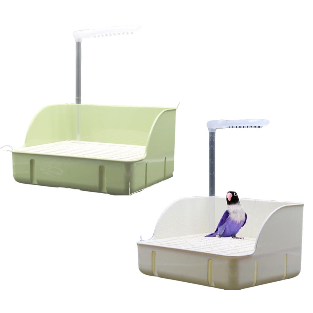 Neue Vogelbadewanne Duschbox Automatische Papageien-Badebrunnen Mehrzweck-Vogelbadewanne mit mehreren Wasserhähnen zur Vogelreinigung